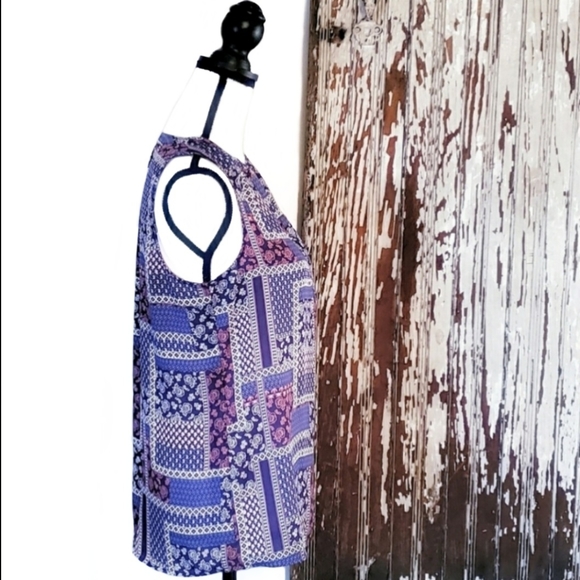 Violet & Claire Floral Sleeveless Top Multi Colored Size S - Picture 4 of 11